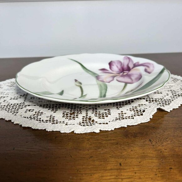 Charter Club Wild Flowers purple iris porcelain salad plate - Picture 4 of 6